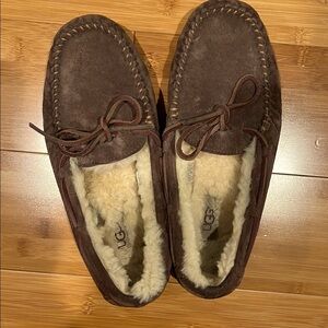 UGG Women’s Brown Suede Moccasin Slippers